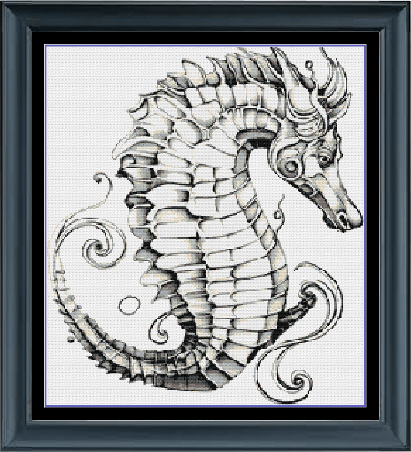 Stitching Jules Design Cross Stitch Pattern Seahorse Cross Stitch Pattern - Instant PDF Download